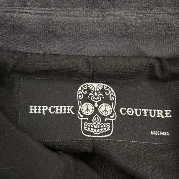 Hipchik Couture Rhinestone Dark Gray Skull Blazer –  Size 8 NWT - Picture 7 of 13